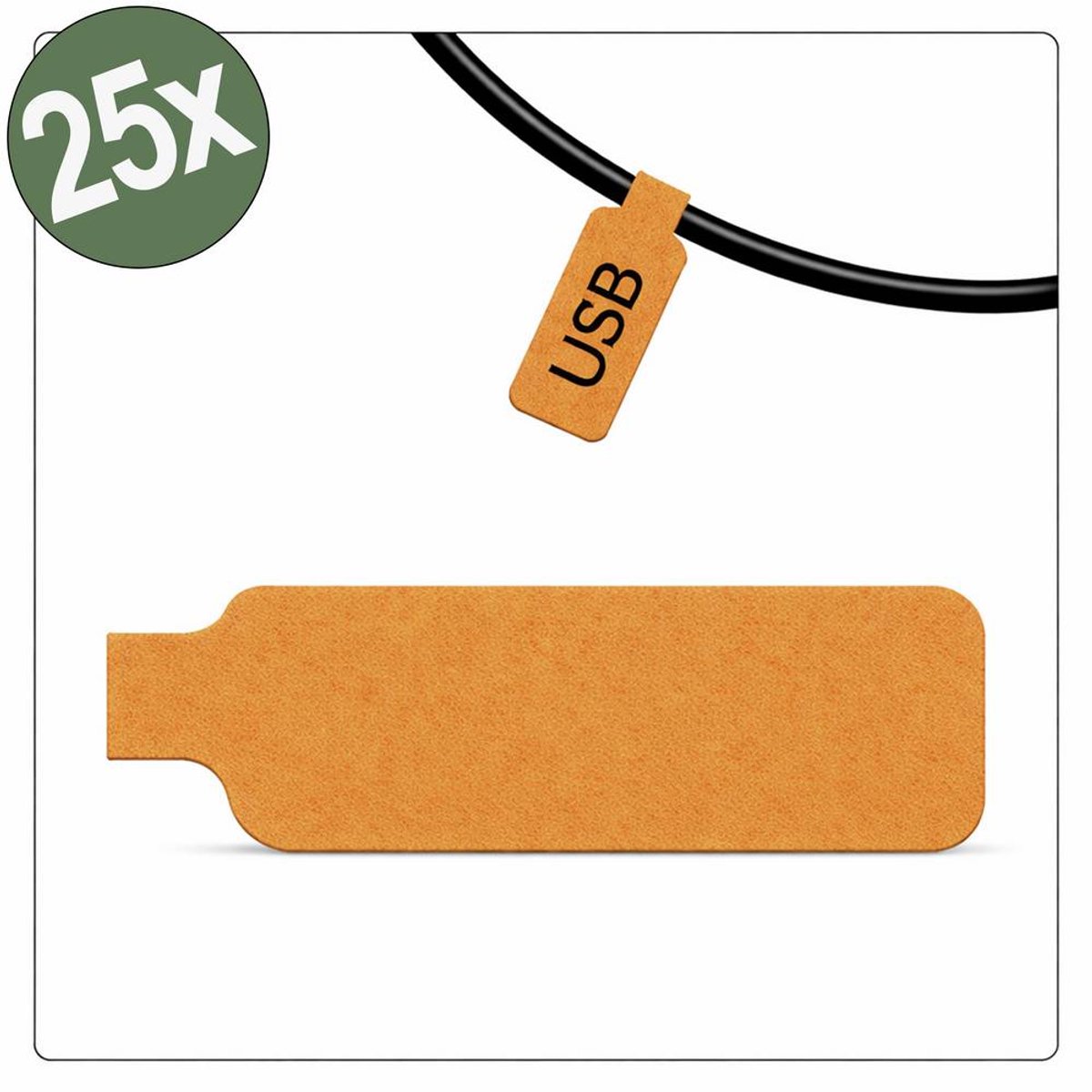Quadrios 26CA795 26CA795 Kabeletiket 20 x 40 mm Kleur van het label: Oranje Aantal etiketten: 25