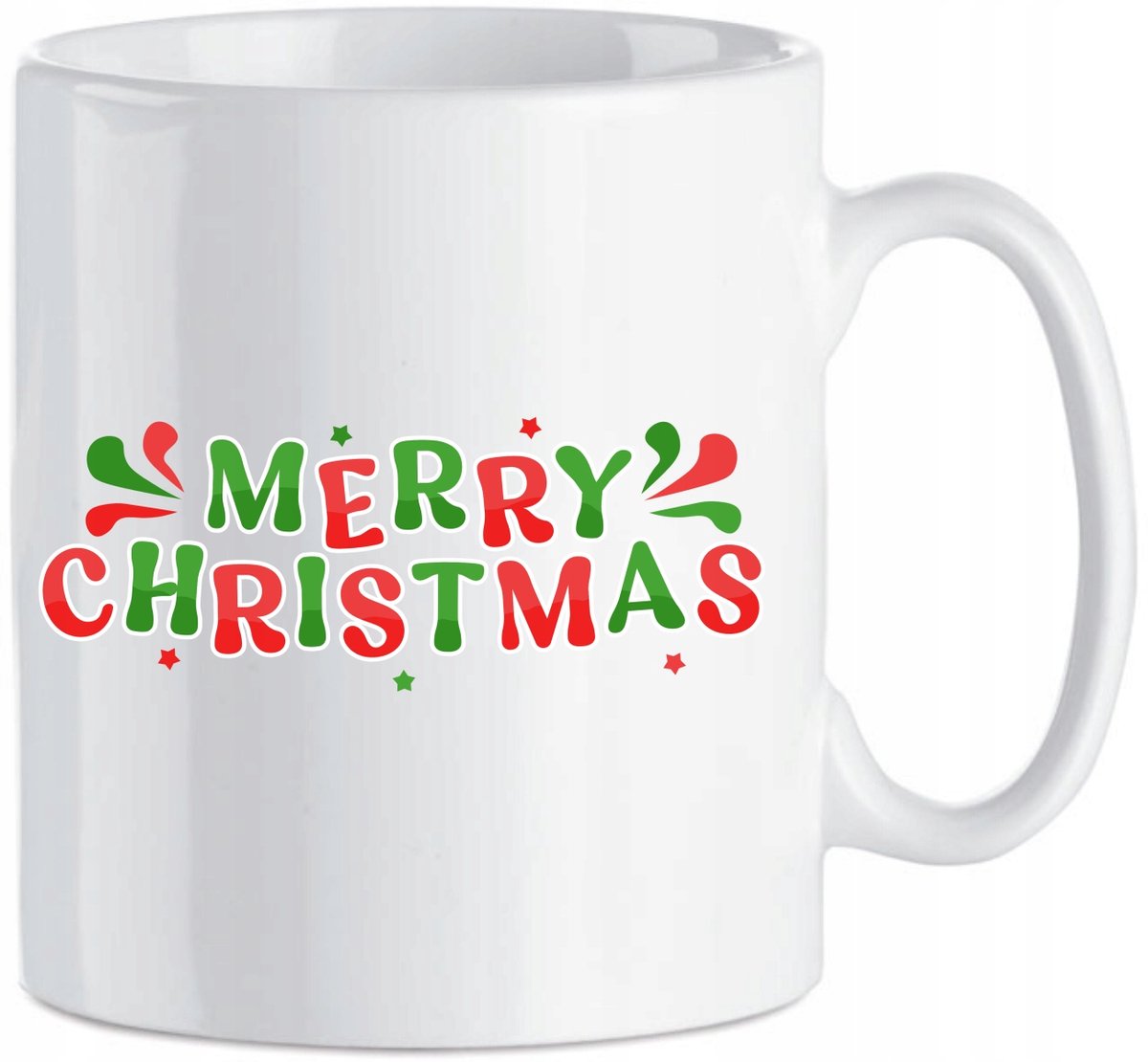 Keramische Mok 330 ml - Vrolijk Kerstfeest - Cadeau Idee
