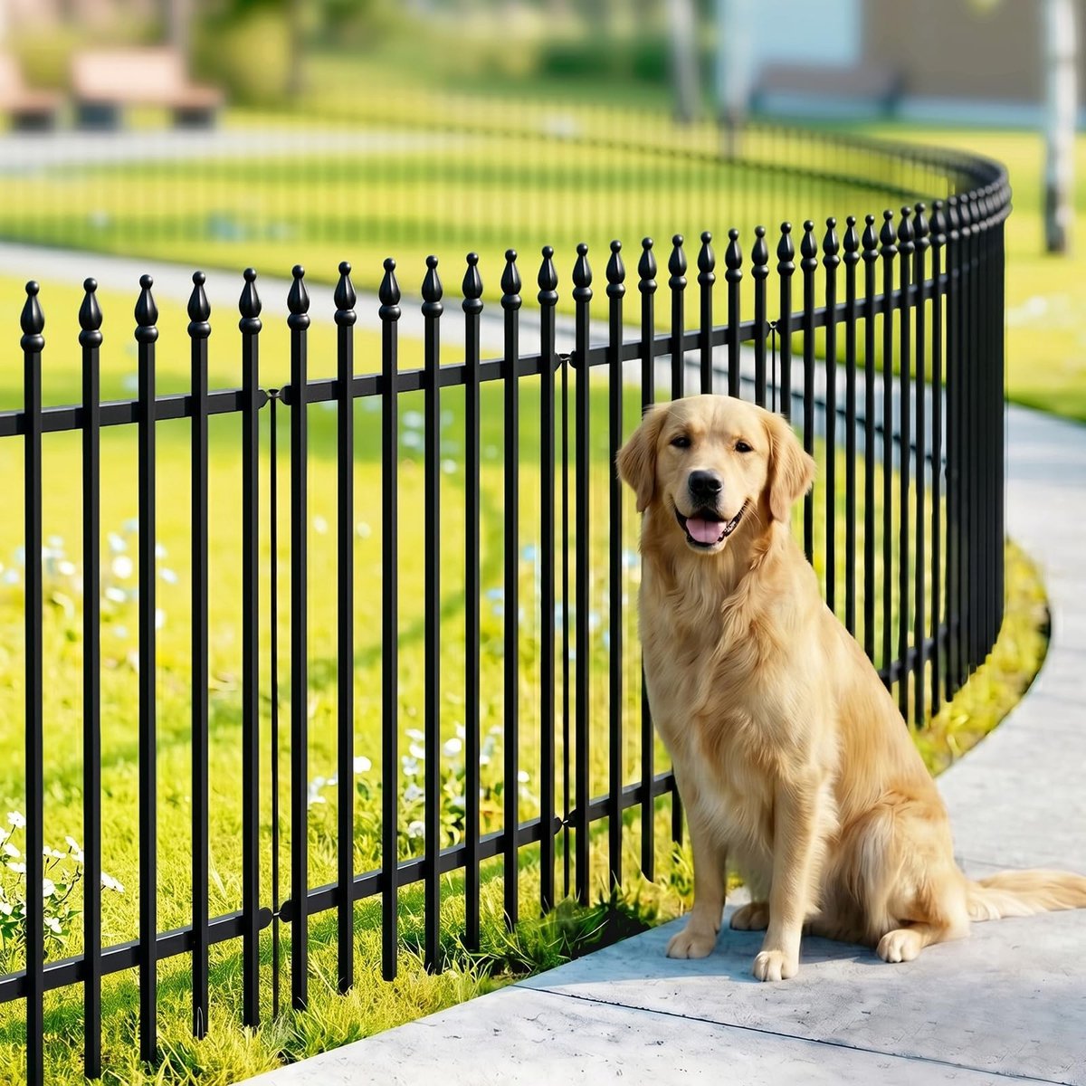 SolidKeus - Decoratief Tuinhek van Metaal voor Bloembedden en Dierenbeveiliging