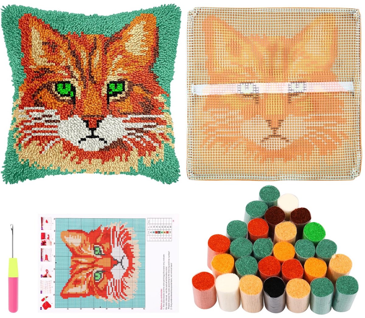 SolidKeus - DIY 3D Kussen Set met Schattige Dieren voor Beginners