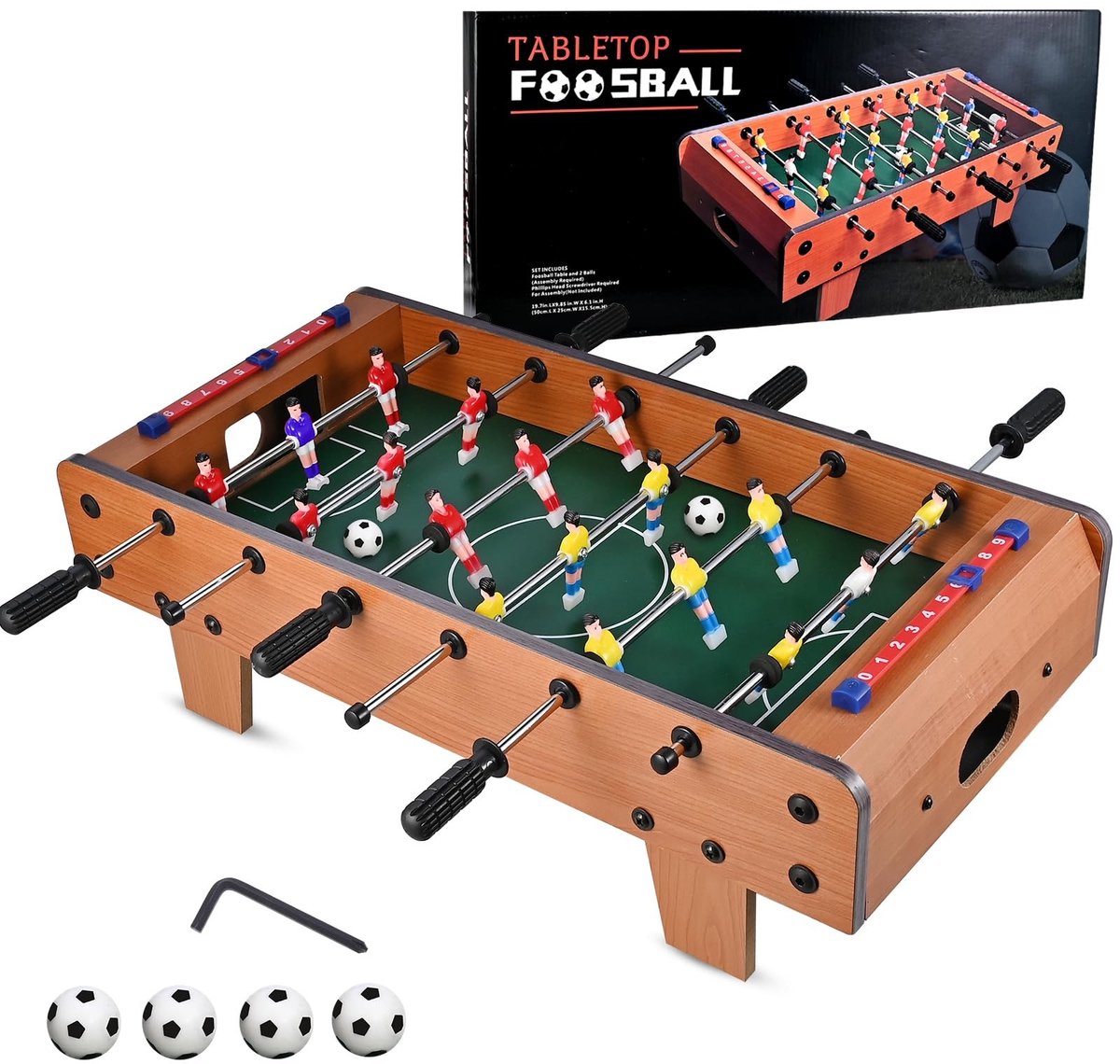 SolidKeus - Mini Tafelvoetbalspel voor Thuis en Op Feesten