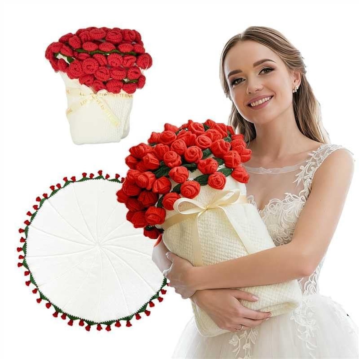SolidKeus - Handgemaakte Bloemen Boeket voor Decoratie