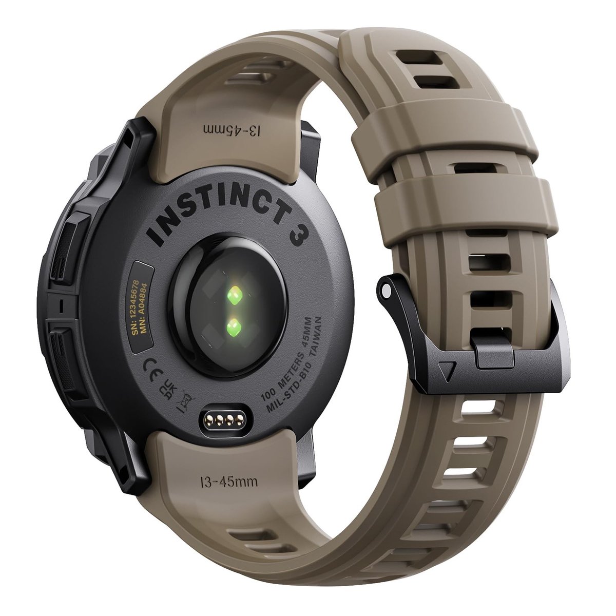 SolidKeus - Silicium Horlogeband voor Garmin Instinct 3 45mm