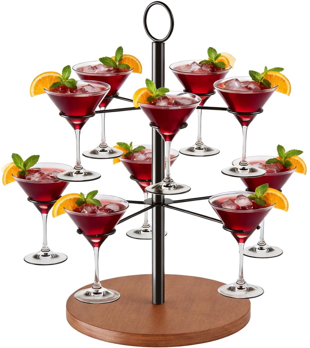 SolidKeus - Afneembare Champagne Dranktoren met 10 Glazen
