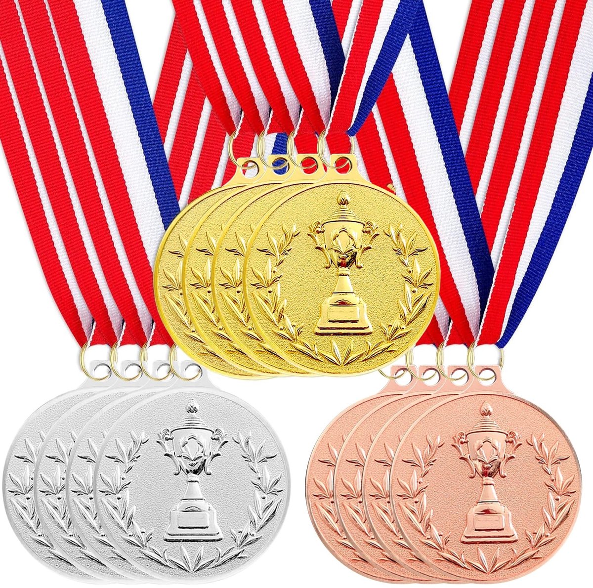 SolidKeus - Medailleset Goud Zilver Brons met Halsband voor Kinderen