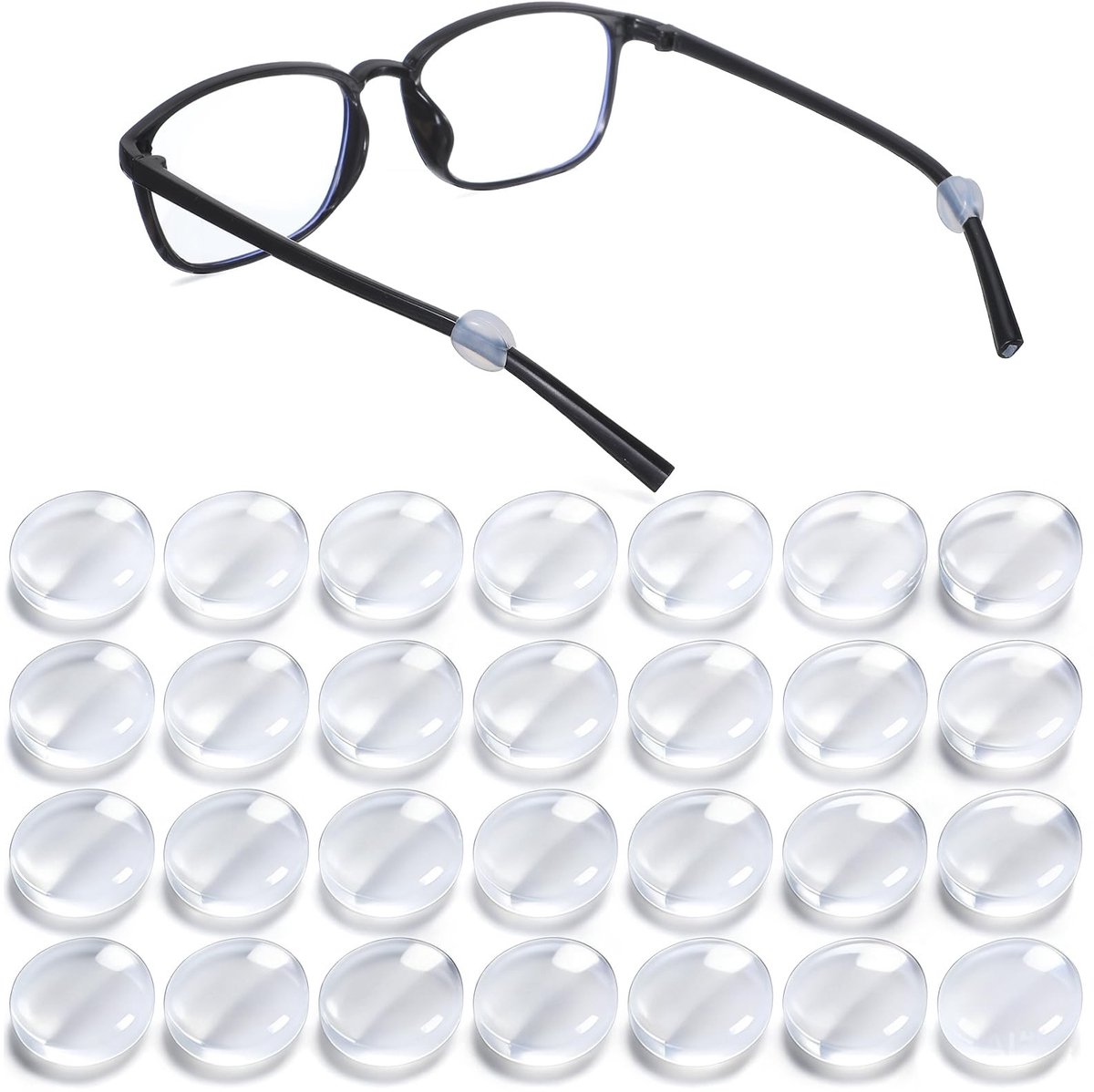 SolidKeus - Set van 16 Antislip Siliconen Brilbeugels voor Comfortabele Grip