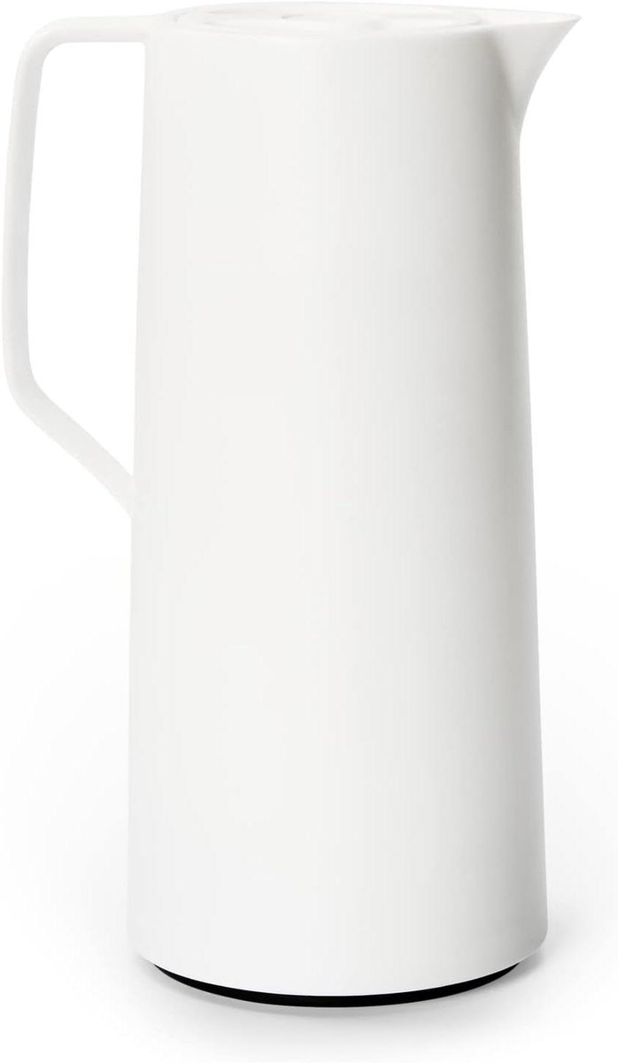 Thermoskan - Warme dranken houder - Dranken warm houden - Eenhands sluiting - 1 Liter - Wit