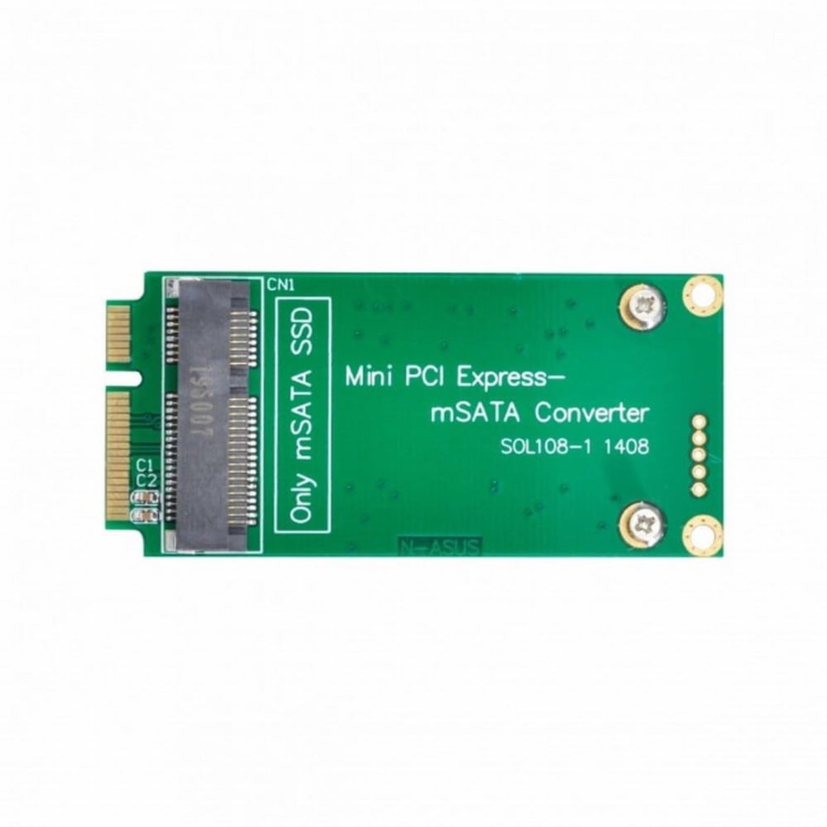 SolidKeus - mSATA naar Mini PCI-e SATA SSD Adapter voor Asus Eee PC