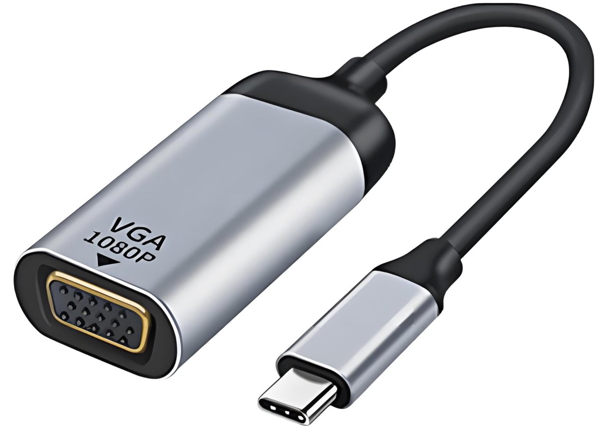 SolidKeus - Type-C USB 3.1 naar VGA Adapter Kabel voor Laptop