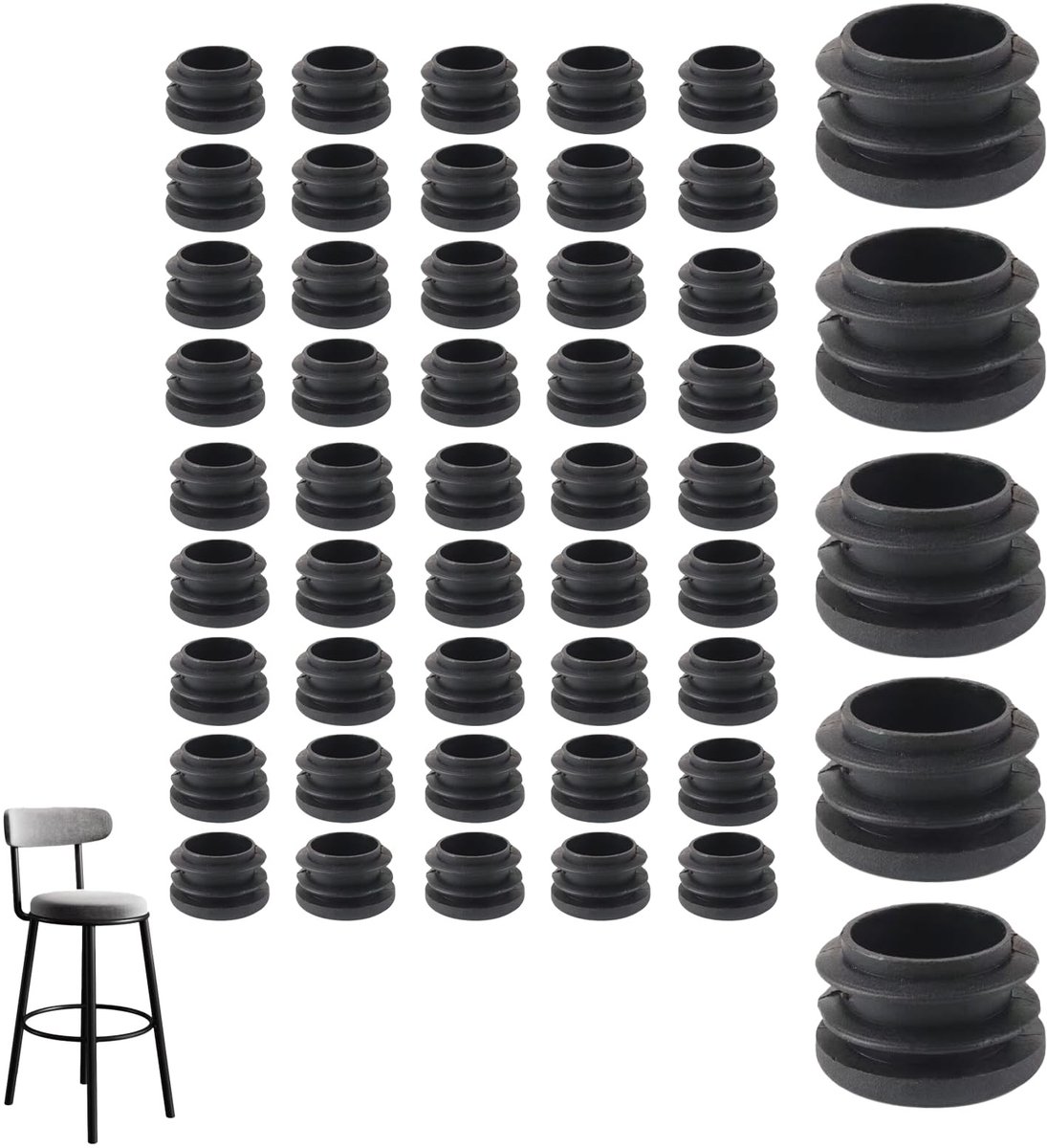 SolidKeus - 50 Stuks Ronde Slatpluggen 25 mm voor Bescherming van Vloeren en Meubels