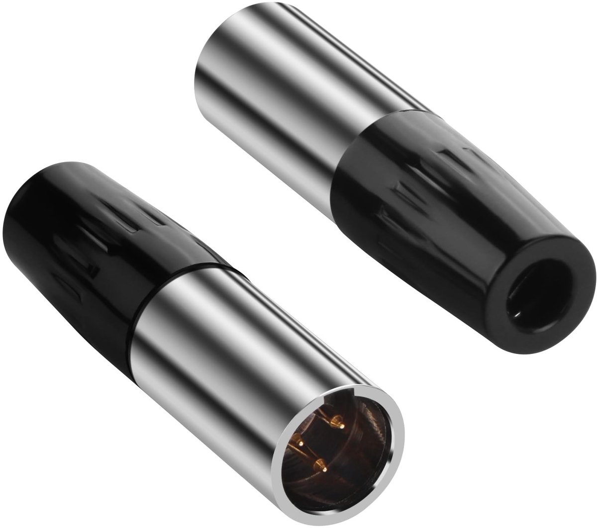 SolidKeus - 3 Pin Mini XLR Plug voor Microfoons en Camera's (2 Stuks)