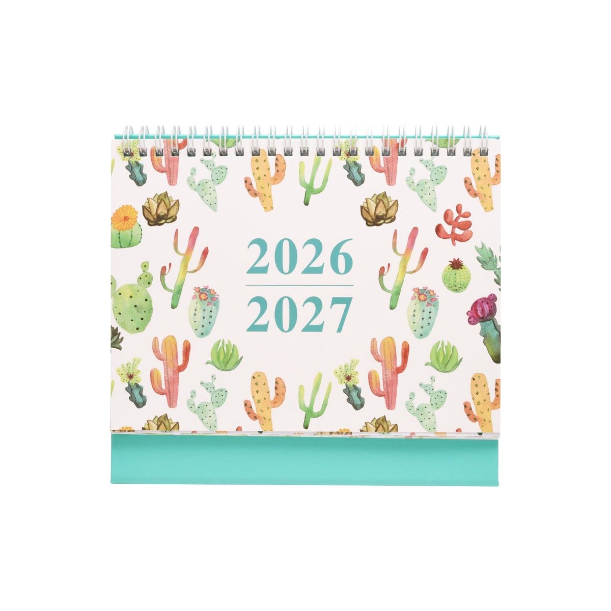 SolidKeus - Minimalistische Tafelkalender, Cactus Design, 18 Maanden