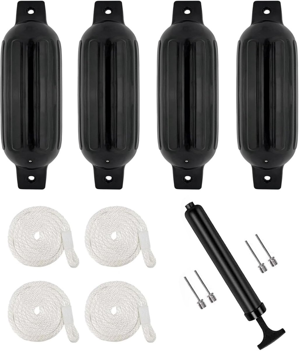 SolidKeus - Set van 4 Opblaasbare Spatborden voor Boten 40 x 10 cm
