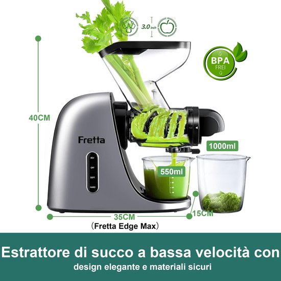 SolidKeus - Slow Juicer met RVS en Hoge Sapopbrengst 200 W van Solidkeus — afbeelding 5