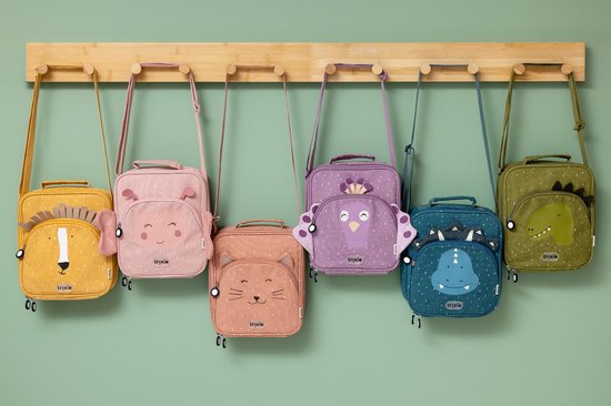Trixie - Thermische Lunchtas - Mrs. Cat - Gerecycleerd katoen - Houdt eten vers - Met draagriem & naamlabel - Ideaal voor kinderen van Trixie — afbeelding 5