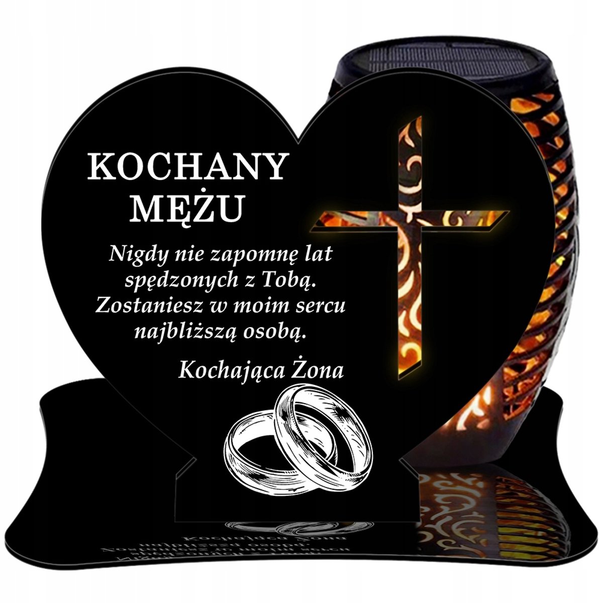 Znicz Solarny LED XL Vlam Effect - Eeuwig Licht voor Graf