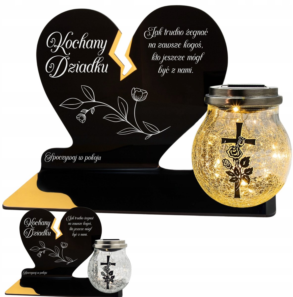 Zonnegraflicht Hart met LED - Elegant Reminder