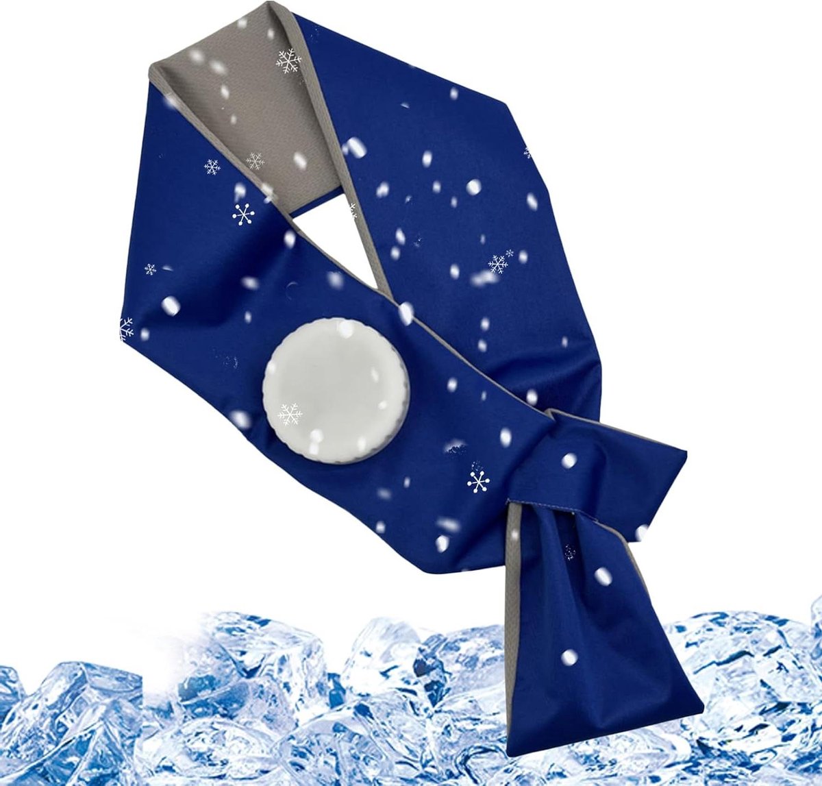 Nek Koelpack - Ijsdoek - Sport Koeling - Draagbaar - 25 x 12 cm - Blauw