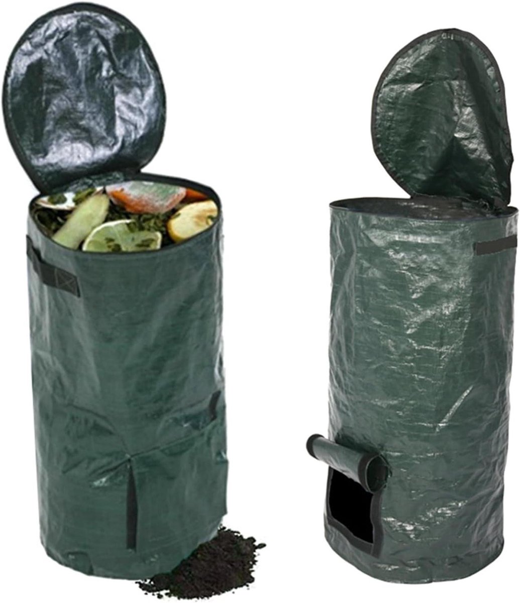 Compostzak Tuinafval - Meststof Zakken - Compost Versnellen - Scheurbestendig Plastic - 45 x 80 cm - Groen