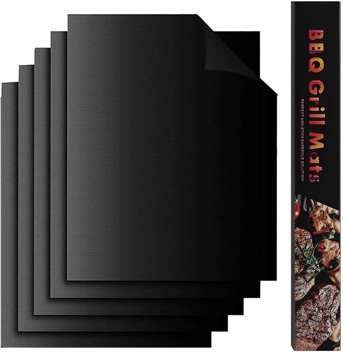 BBQ Grillmat - Zwart - 40 x 33 cm - Herbruikbare Teflon Grillmat - Voor Gas- en Houtskoolgrill