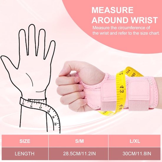 Comfortabele en Ademende Polsbandage met 2 Spalken, Verstelbaar voor Carpaal Tunnel Syndroom, Verstuikingen en Tendinitis, Unisex Polssteun — afbeelding 5