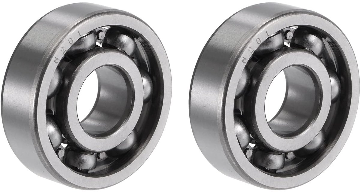 Lagers 12 mm boring 32 mm buitendiameter. 10 mm dikte CN Open chroomstaal