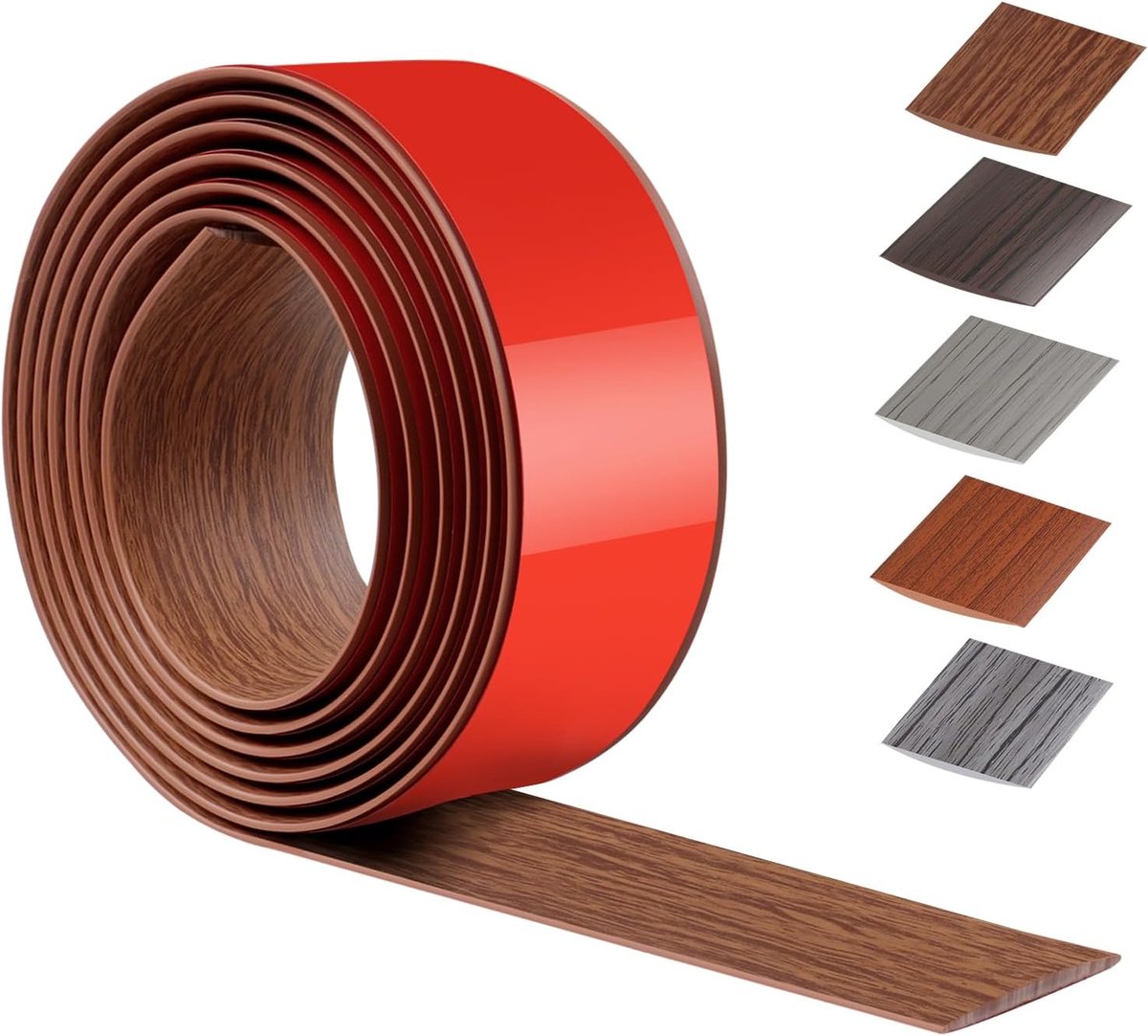 Drempelstrip, pvc-zelfklevende deurdrempel, drempelovergangsstangen voor keuken, woonkamer, voor het verbinden van uitsparingen van vloer, tegels of tapijt (Thailand teak)