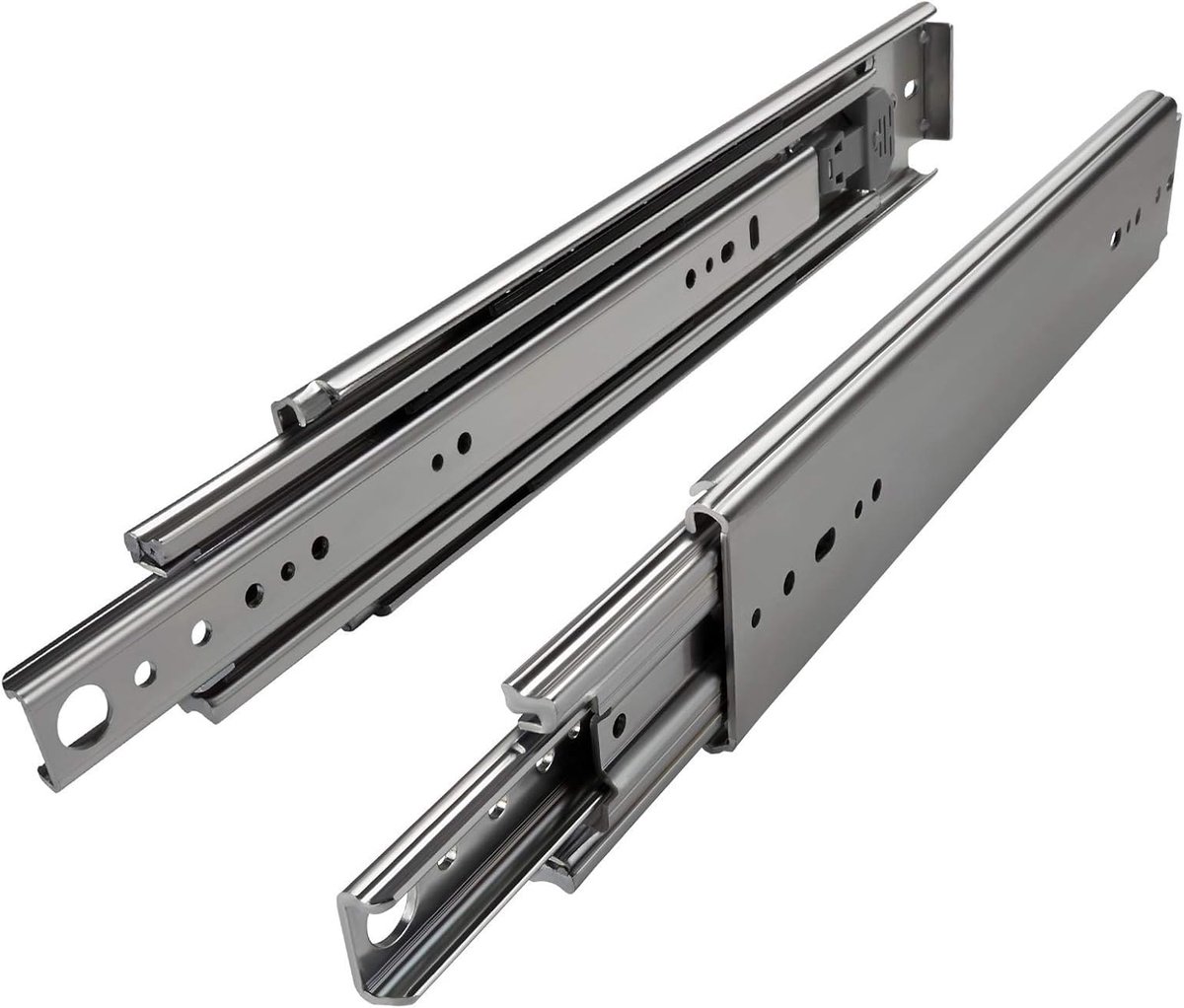 1 Paar (2 stuk) Volledig uitschuifbaar Ladegeleider KV1-250-H76-L1118-NF Lengte 1118 mm Draagkracht 250 kg gegalvaniseerd van SOTECH