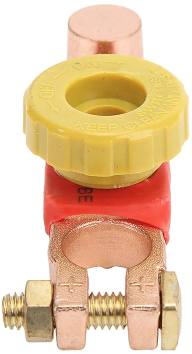 Batterij Master Switch Isolator Batterij Loskoppelen Schakelaar Stroom Gesneden 6V 12V 24V Messing Top Post Connector voor Autorijden Vrachtwagenbus met Buikspieren Messing Materiaal