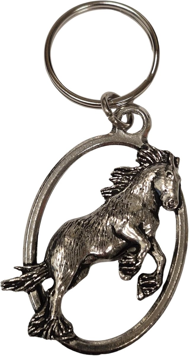 Steigerend Shire Horse Trekpaard Paard Paarden Cadeau Keyring Cadeau Sleutelhangers