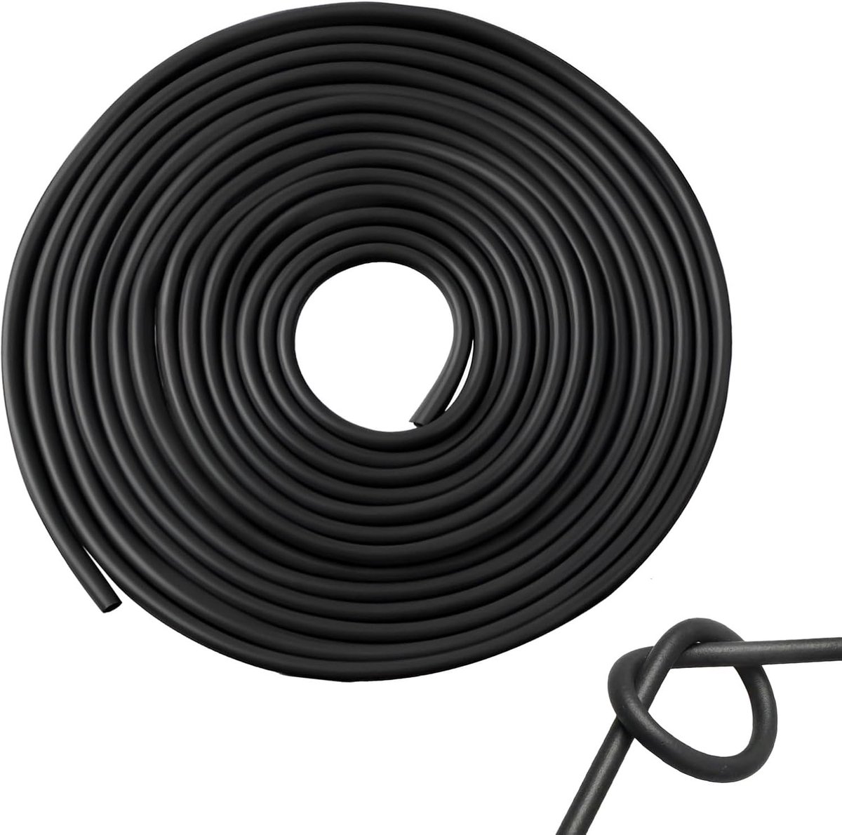 Afdichting, 20 m, Ø 4 mm, EPDM, tochtstopper, tochtstrip voor ramen | Raamafdichting, weerbestendig, isolerende tochtstopper voor afdichting, deuren, muren, badkamers, ramen