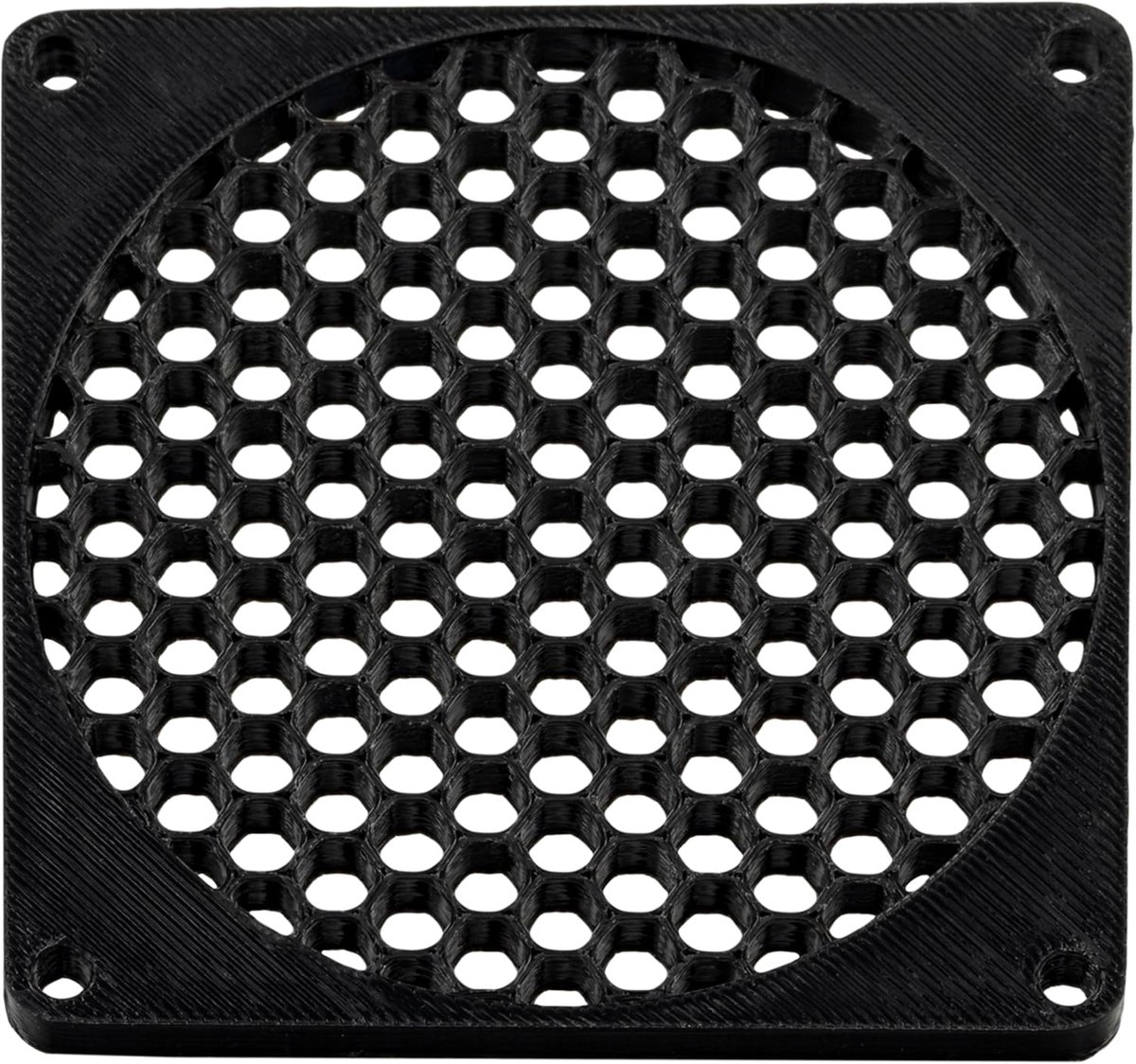 Set van 4 kunststof ventilatorroosters 80x80 mm kleur zwart