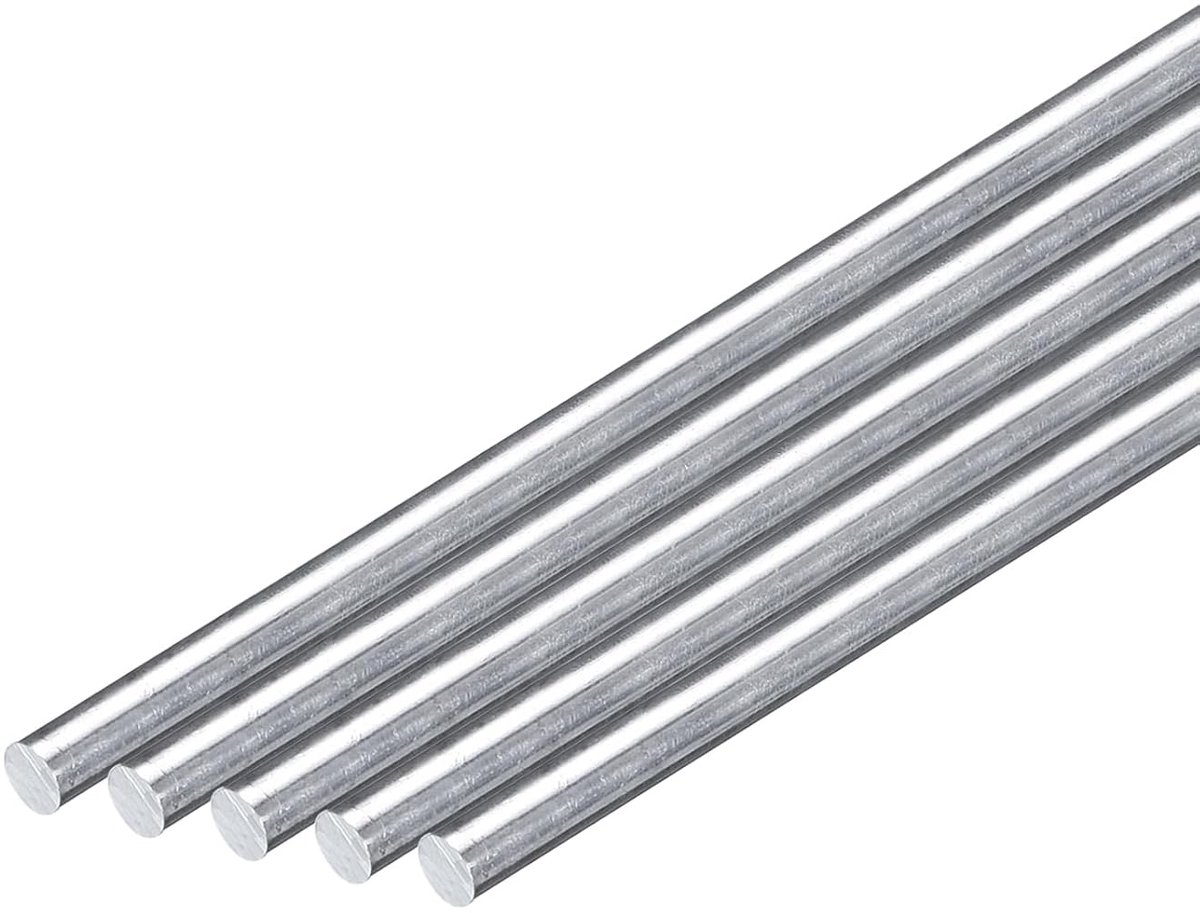 10 stuks 3/16 inch (4 mm) diameter ronde aluminium staaf 305 mm lang 6061 aluminium ronde staaf massief draaibank stangmateriaal voor industriële bouw doe-het-zelf handwerk