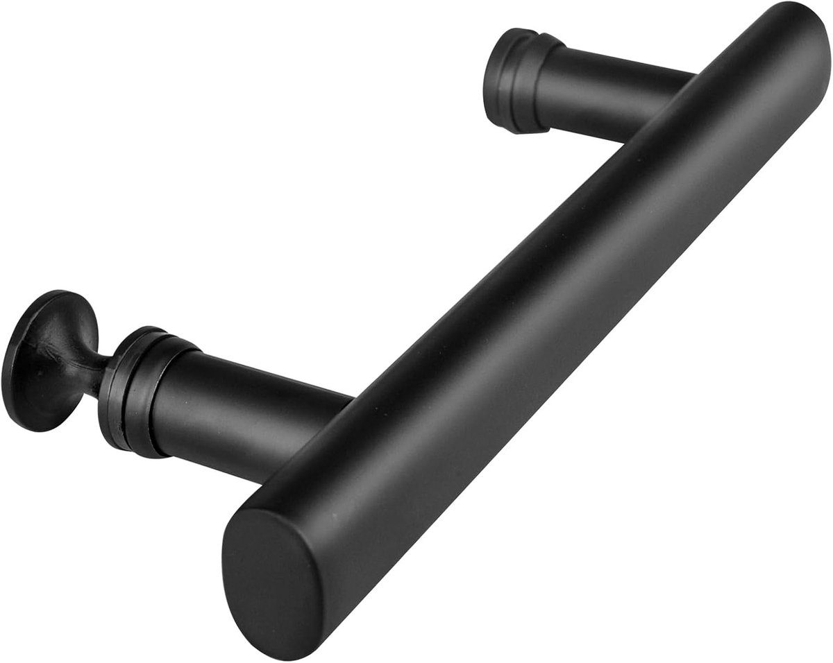 Deurklink 145mm (14,5cm) Gat tot Gat, Douche Deurknop Pull Handvat Onderdelen Vervanging Roestvrijstalen Glazen Deurgreep Zwart | 230 mm totale lengte schuifdeurgreep voor douchewand en glazen deuren (gatafstand 145 mm)
