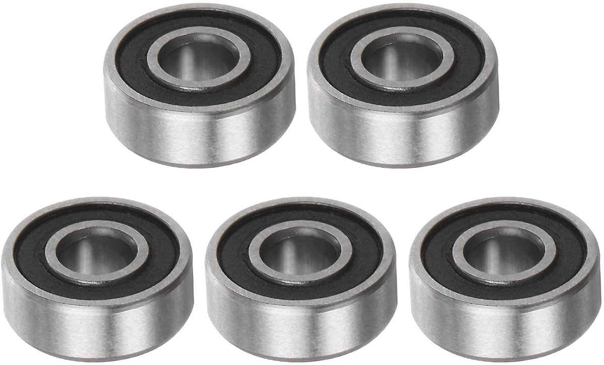 Lagers - [3 mm boring x 8 mm buitendiameter x 3 mm dikte] dubbele rubberen lagers voor gebruik in gereedschapsmachines, P6 (ABEC 3)