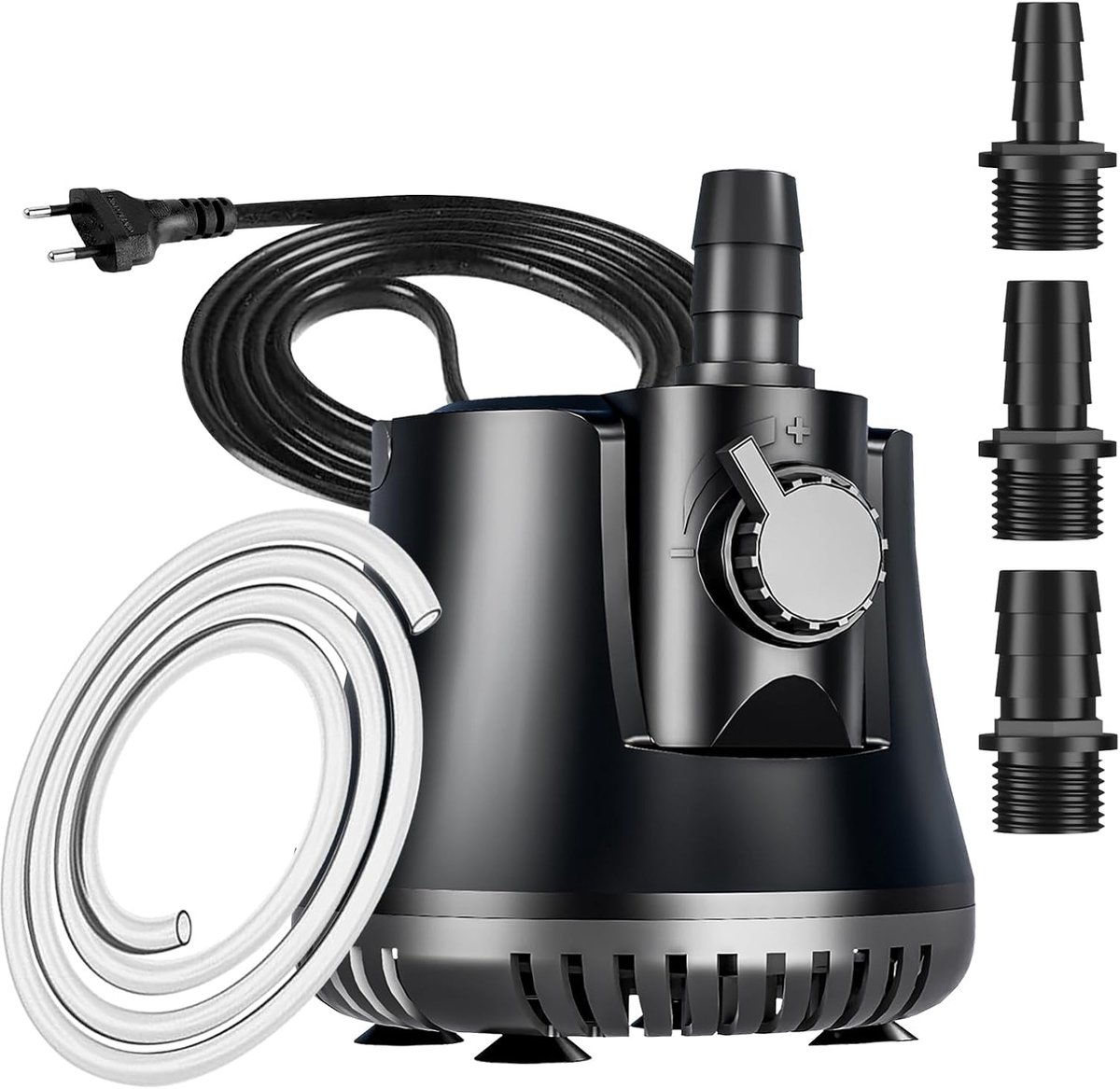 40 W, 2500 l/u, dompelpomp, ultra stil, mini-vijverpomp, fonteinpomp met kabel van 1,8 m, 3 sproeiers, waterpomp voor vijver, aquaria, hydrocultuur, fontein