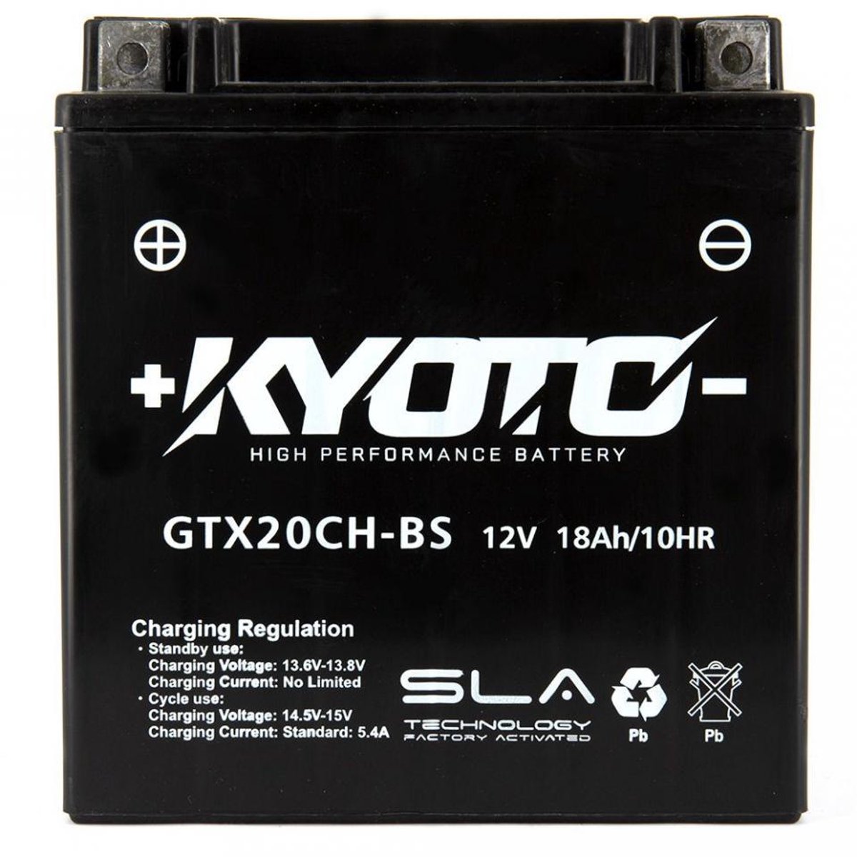 Batterie SLA Kyoto pour Moto Moto Guzzi 850 Breva 2006 à 2010 YTX20CH-BS / 12V 18Ah Neuf