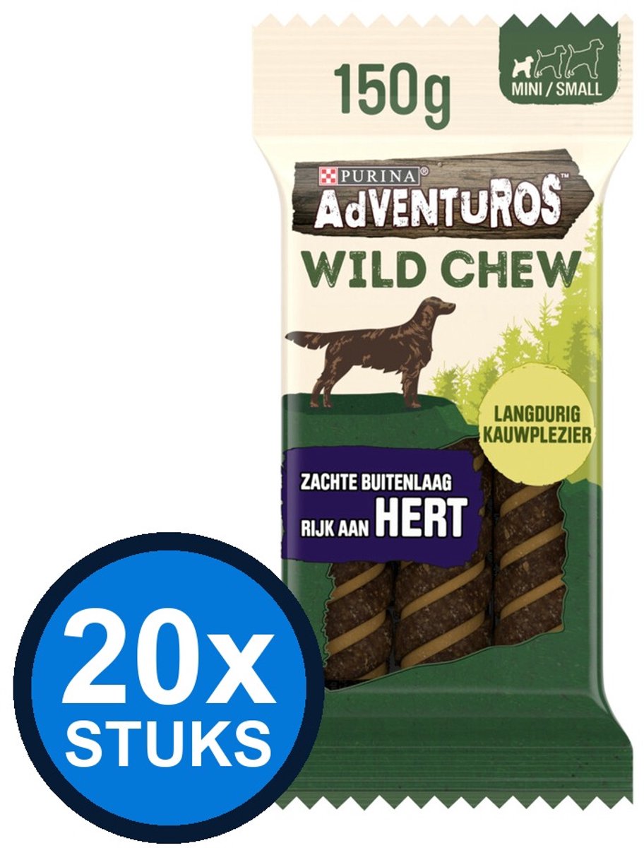 20x Adventuros snack wild chew small 150gr