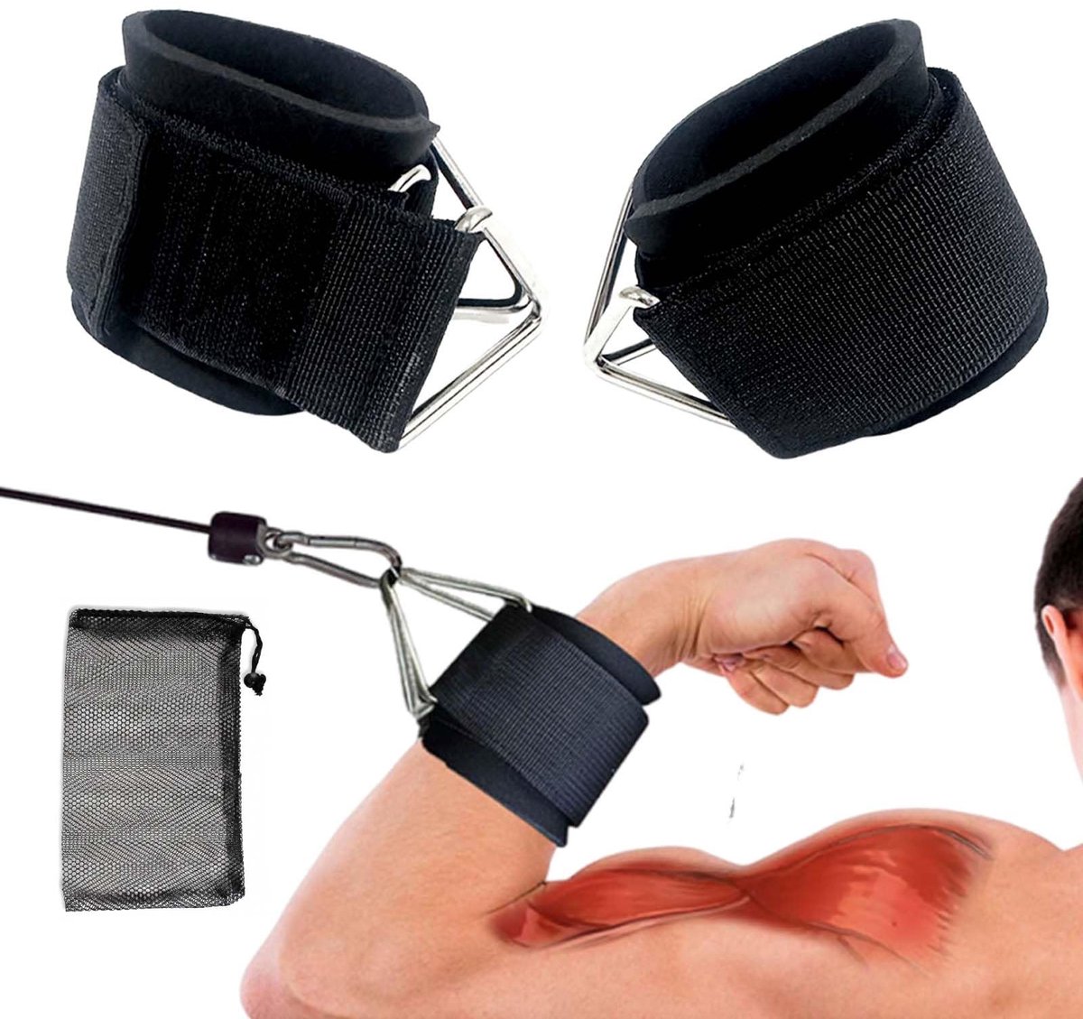 SolidKeus - Enkelriemschijven voor Krachttraining met Verstelbare Riemen
