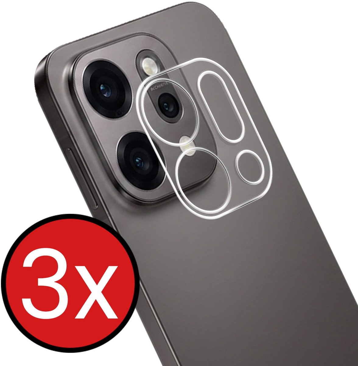 Camera Lens Protector - 3 Stuks - Geschikt voor Oppo Reno 14 - Camera Screenprotector - Beschermglas - Gehard Glas - Tempered Glass - Screen Protector