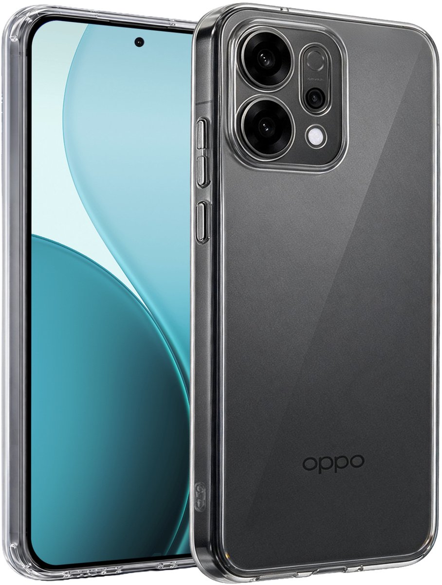 Hoesje - Geschikt voor Oppo Reno 14 - Sterk & Shockproof - Siliconen Case - Hoes Cover - Telefoonhoes - Transparant