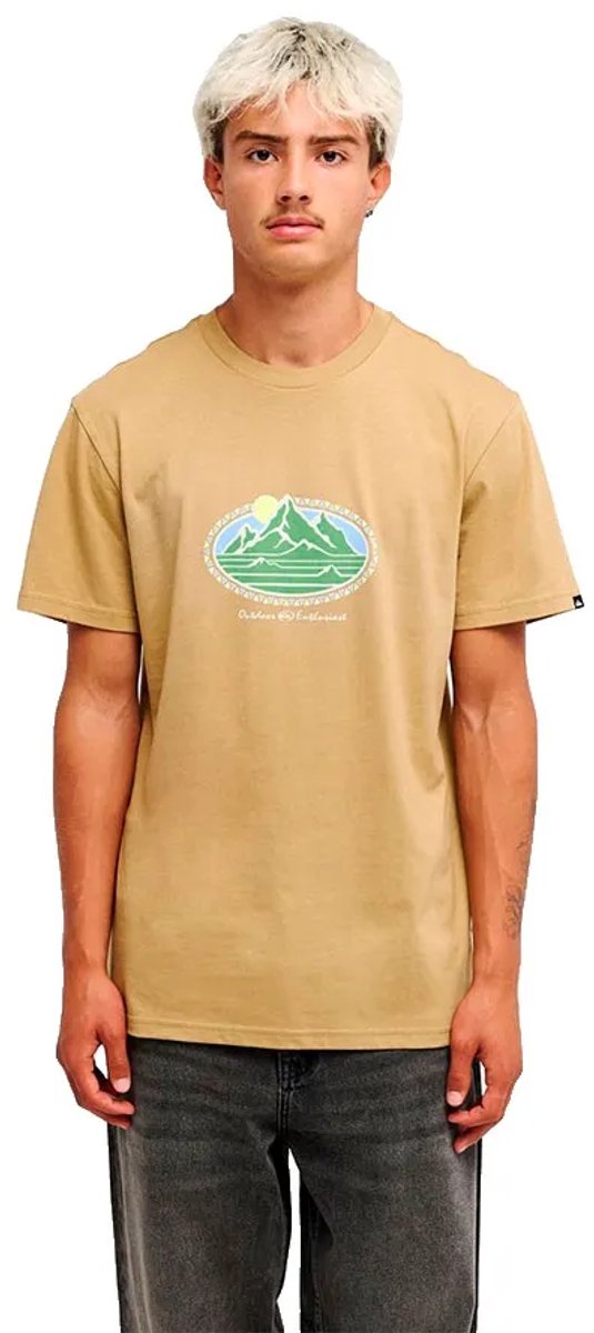 Quiksilver Evo Mountain Lov T-shirt Met Korte Mouwen L Man Kelp