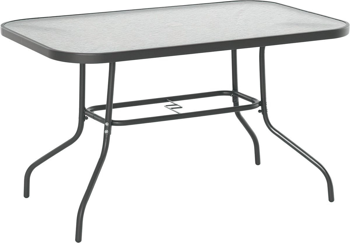 Outsunny tuintafel - Metaal - 120x80x70cm - Grijs
