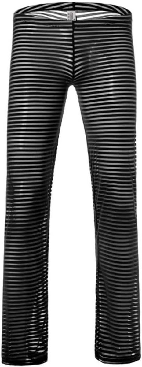 Lichte Mesh Lounge Broek voor Mannen, Ademend Gestreept Nachtgoed, Ideaal voor Thuis en Sportactiviteiten