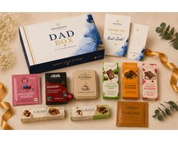 Luxe cadeaubox voor papa – Belgische chocolade, koffie, thee & lekkernijen – Gepersonaliseerde wenskaart – Moodbox Gifts – Dad Box Select