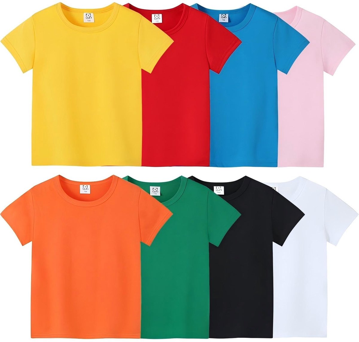 SolidKeus - Set van 8 T-shirts voor Kinderen van 100% Katoen