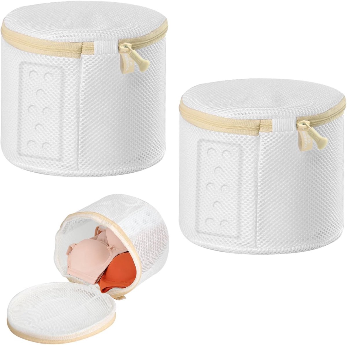 Set van 2 Premium Wasnetten voor BH's en Ondergoed - Ideaal voor Wasmachine, Beschermt Lingerie en Sokken met Rits