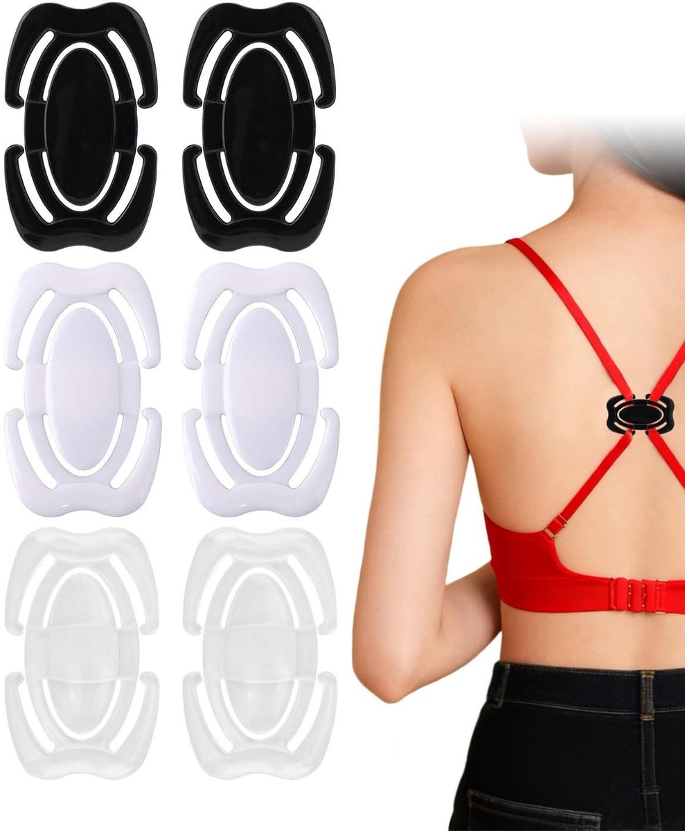 SolidKeus - BH Bandjes Clips Set van 6 Antislip en Onzichtbaar