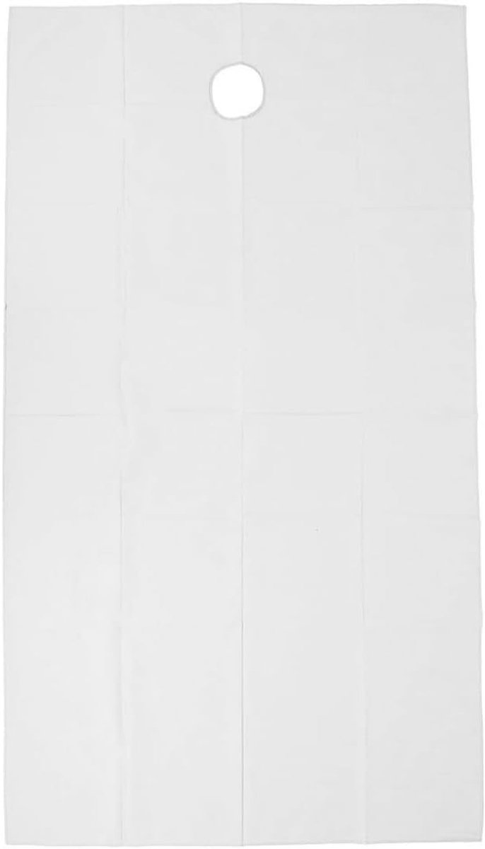 Wasbare en Herbruikbare Witte Polyester Massagetafelhoes 200x80cm met Hoofdgat voor Spa en Salon Gebruik