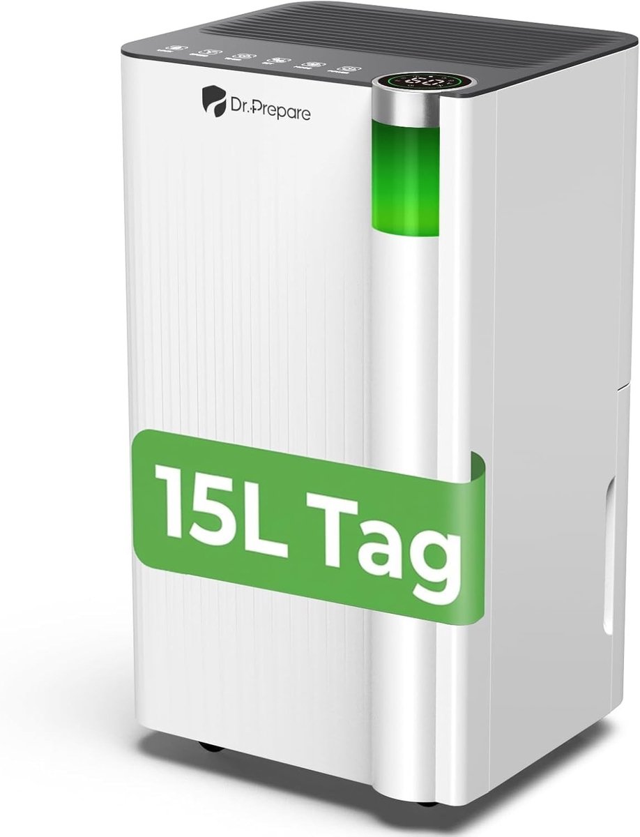 SolidKeus - Luchtontvochtiger met 15L Capaciteit en Stil Ontwerp